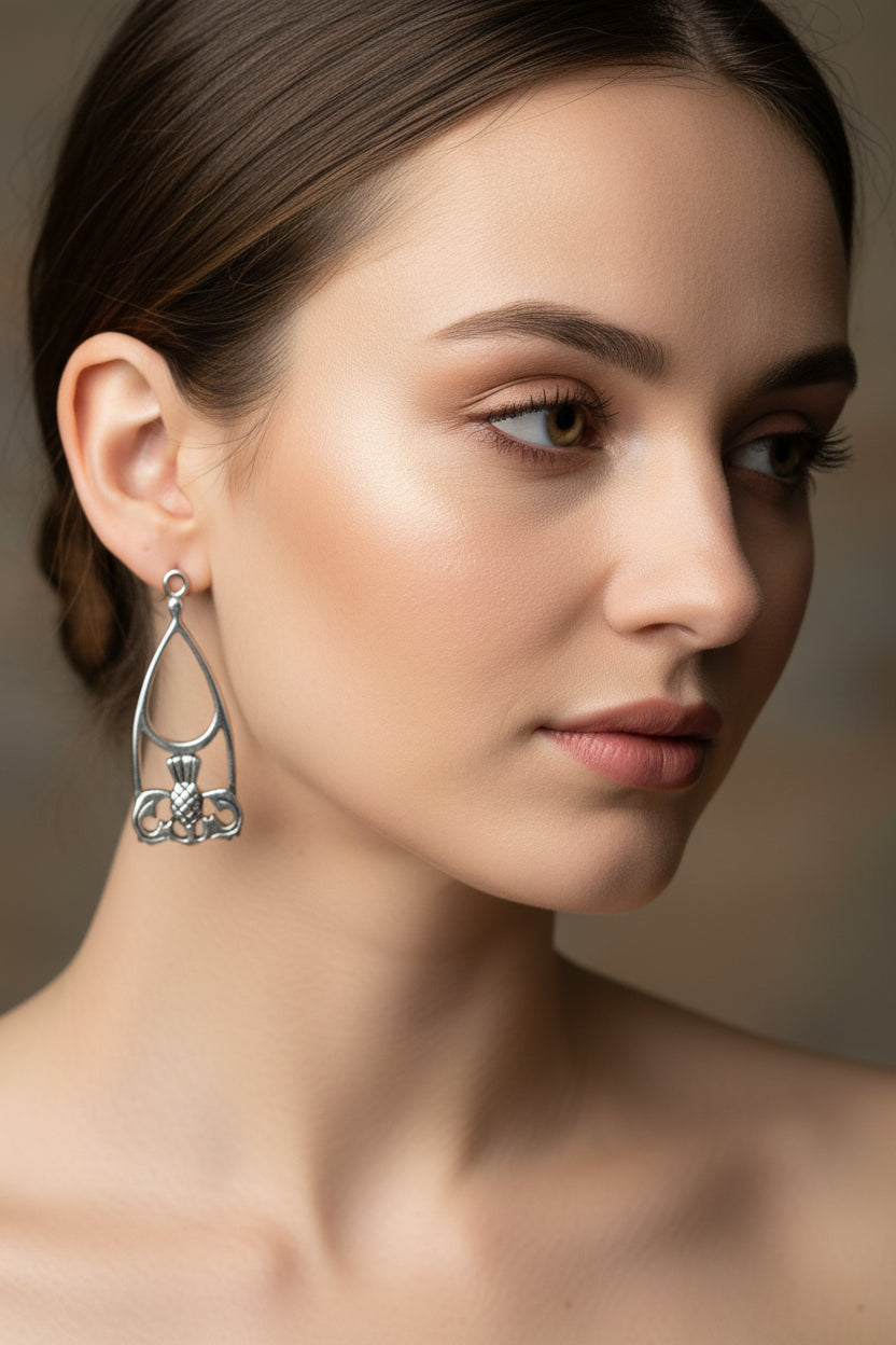 Thistle Earrings, Celtic Jewelry, Scotland Jewelry, Outlander Jewelry, Girlfriend Gift, Sister Gift, Mom Gift, Nature Jewelry, Wife Gift