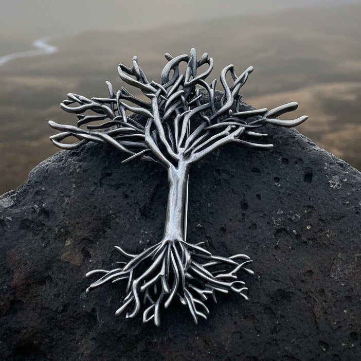 Tree of Life Brooch, Celtic Jewelry, Irish Jewelry, Celtic Brooch, Celtic Pin, Mom Gift, Anniversary Gift, Heart Pin, Friendship Gift