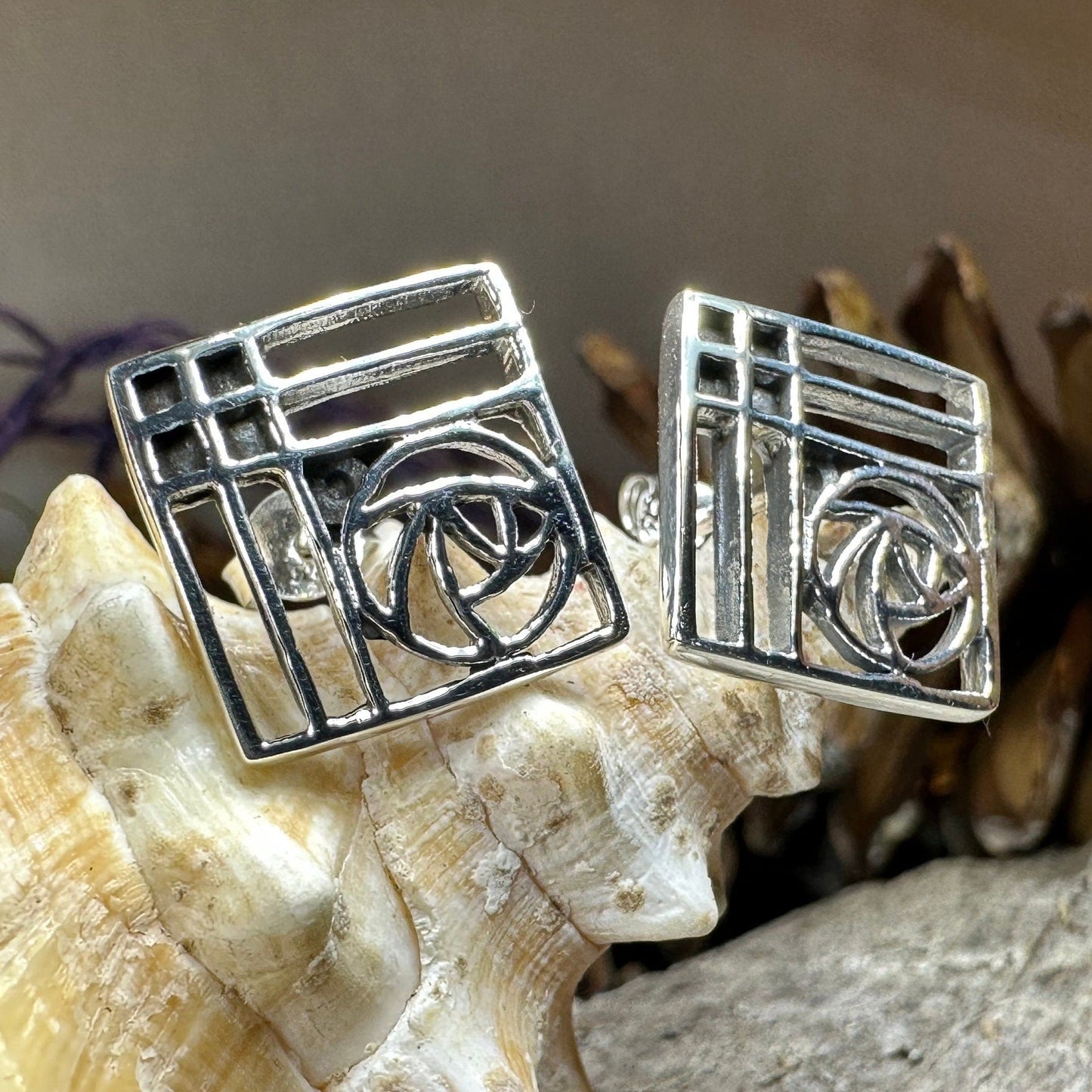 Lacee Mackintosh Rose Post Earrings — view 2