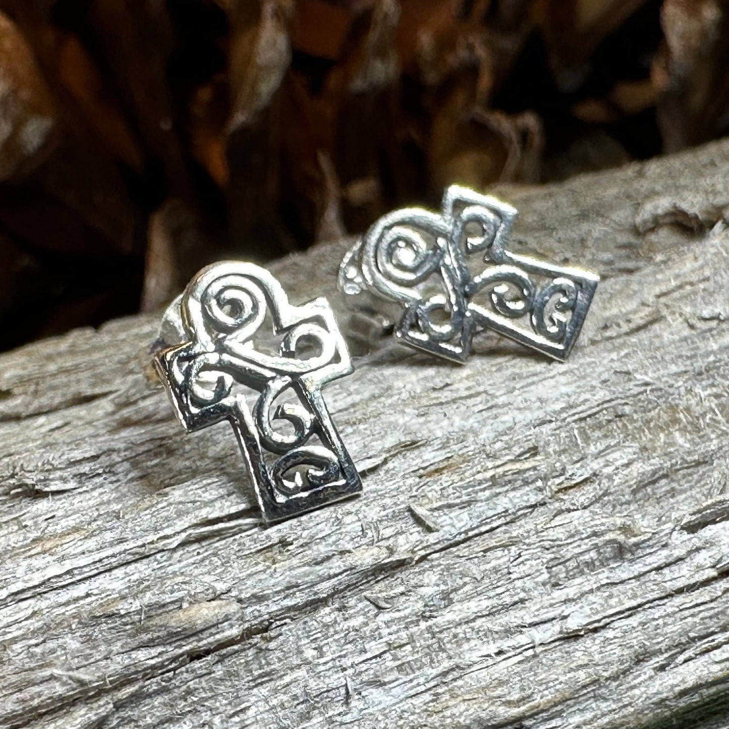 Celtic Cross Earrings, Celtic Post Earrings, First Communion Gift, Girl's Confirmation Gift, Spiritual Gift, Ireland Cross, Religious Gift