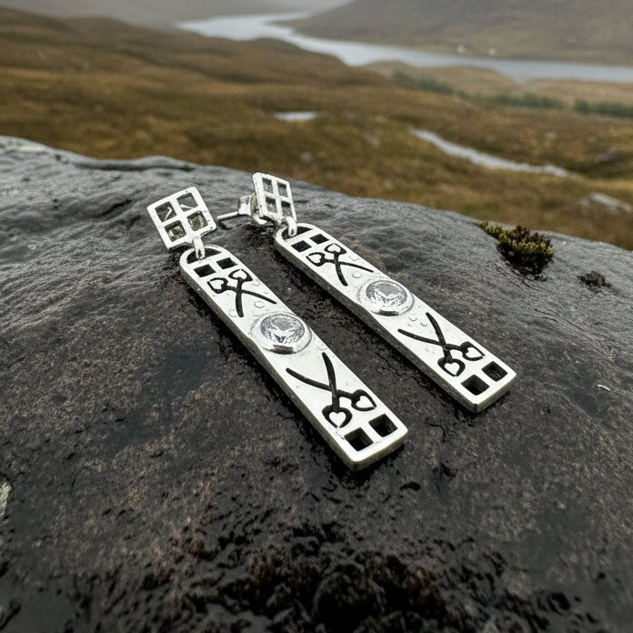 Scottish Art Deco Women's Earrings in Sterling Silver — view 5