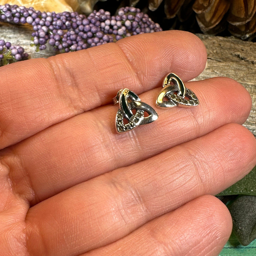 Celtic Knot Earrings, Irish Jewelry, Celtic Jewelry, Trinity Knot Post Earrings, Norse Jewelry, Triquetra Stud Earrings, Ireland Earrings