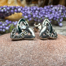 Load image into Gallery viewer, Celtic Knot Earrings, Irish Jewelry, Celtic Jewelry, Trinity Knot Post Earrings, Norse Jewelry, Triquetra Stud Earrings, Ireland Earrings
