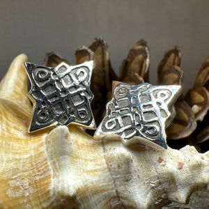 Celtic Knot Cuff Links, Scotland Jewelry, Celtic Jewelry, Dad Gift, Ireland Gift, Groom Gift, Best Man Gift, Sterling Silver, Husband Gift