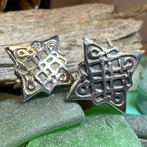 Celtic Knot Cuff Links, Scotland Jewelry, Celtic Jewelry, Dad Gift, Ireland Gift, Groom Gift, Best Man Gift, Sterling Silver, Husband Gift