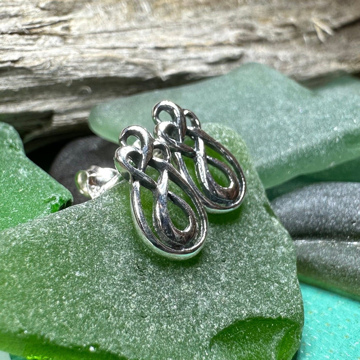 Celtic Knot Stud Earrings, Irish Jewelry, Celtic Jewelry, Anniversary Gift, Bridal Jewelry, Norse Jewelry, Yoga Jewelry, Wiccan Jewelry