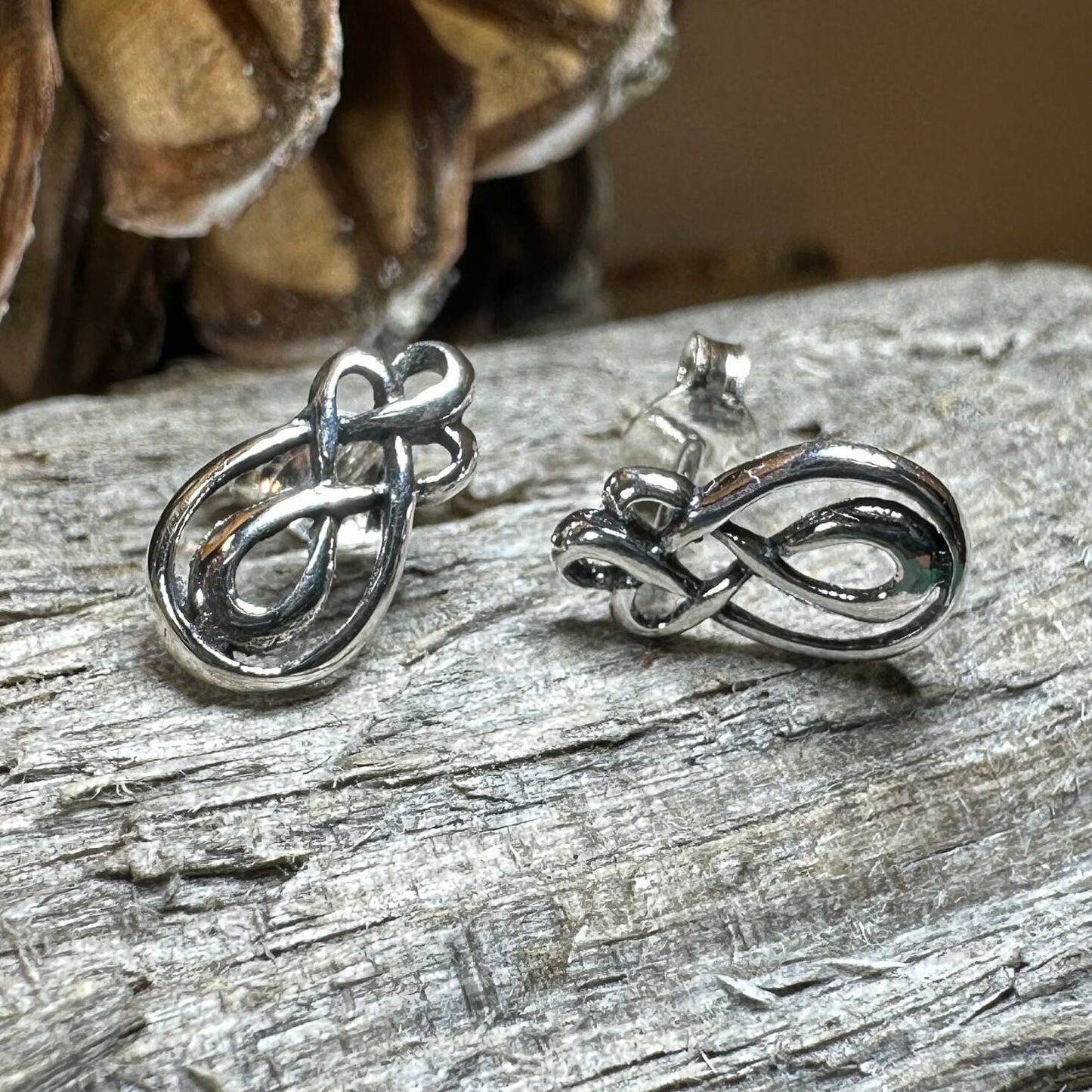 Celtic Knot Stud Earrings, Irish Jewelry, Celtic Jewelry, Anniversary Gift, Bridal Jewelry, Norse Jewelry, Yoga Jewelry, Wiccan Jewelry