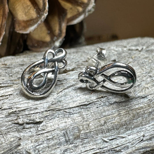 Celtic Knot Stud Earrings, Irish Jewelry, Celtic Jewelry, Anniversary Gift, Bridal Jewelry, Norse Jewelry, Yoga Jewelry, Wiccan Jewelry