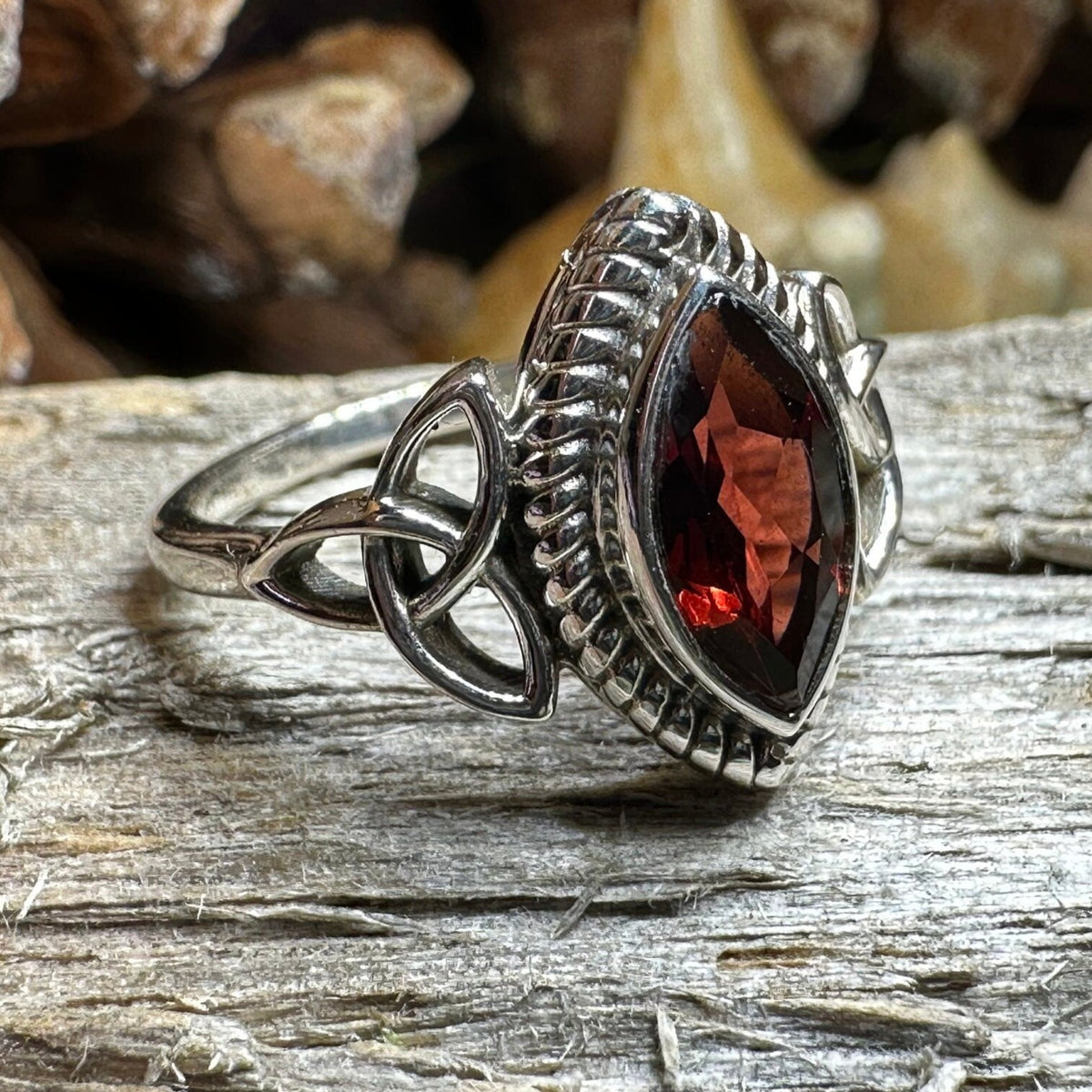 Yasmin Celtic Trinity Knot Ring — view 6