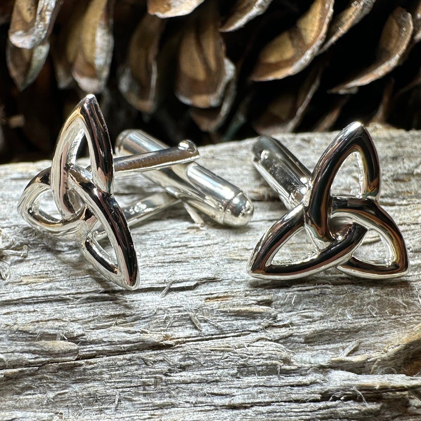 Trinity Knot Cuff Links, Celtic Jewelry, Irish Jewelry, Scotland Jewelry, Celtic Jewelry, Groom Gift, Best Man Gift, Silver Anniversary Gift