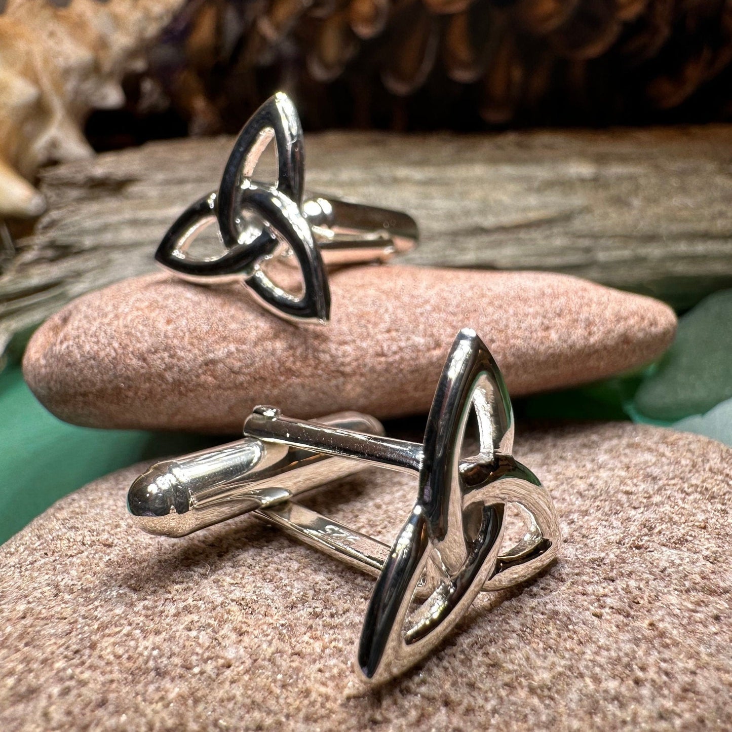 Trinity Knot Cuff Links, Celtic Jewelry, Irish Jewelry, Scotland Jewelry, Celtic Jewelry, Groom Gift, Best Man Gift, Silver Anniversary Gift