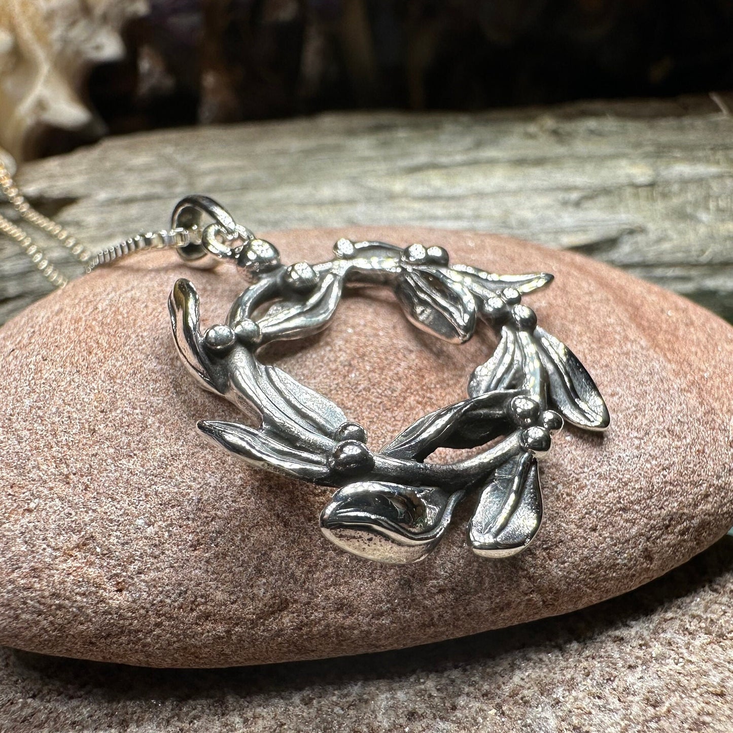 Mistletoe Wreath Necklace — view 8