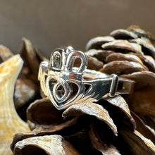 Load image into Gallery viewer, Claddagh Ring, Celtic Ring, Irish Ring, Promise Ring, Celtic Knot Ring, Irish Dance Gift, Anniversary Gift, Luckenbooth Ring, Boho Ring
