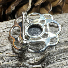 Load image into Gallery viewer, Celtic Knot Brooch, Celtic Jewelry, Irish Pin, Scotland Brooch, Celtic Onyx Brooch, Anniversary Gift, Celtic Knot Pin, Ireland Gift, Norse
