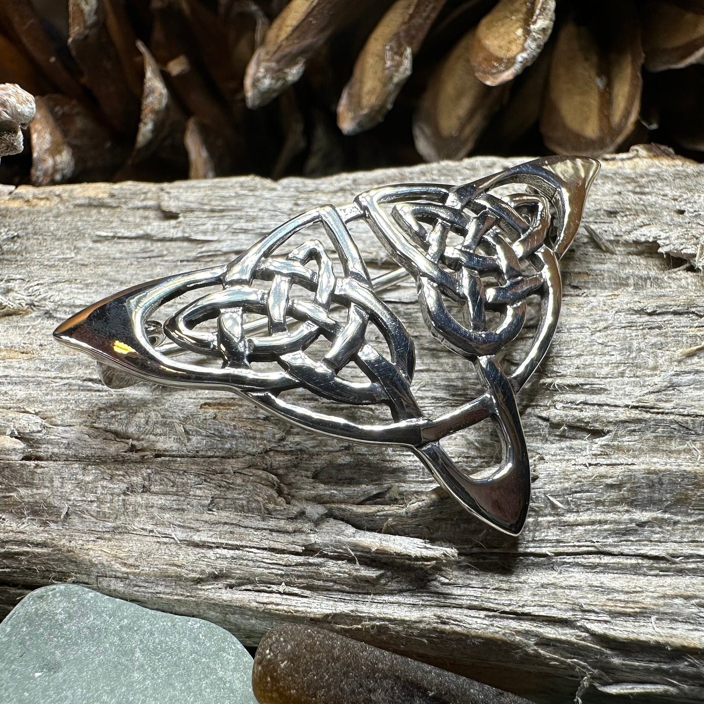 Celtic Knot Brooch, Celtic Jewelry, Irish Pin, Silver Ireland Pin, Girlfriend Gift, Wife Gift, Scarf Pin, Scottish Brooch, Scotland Pin