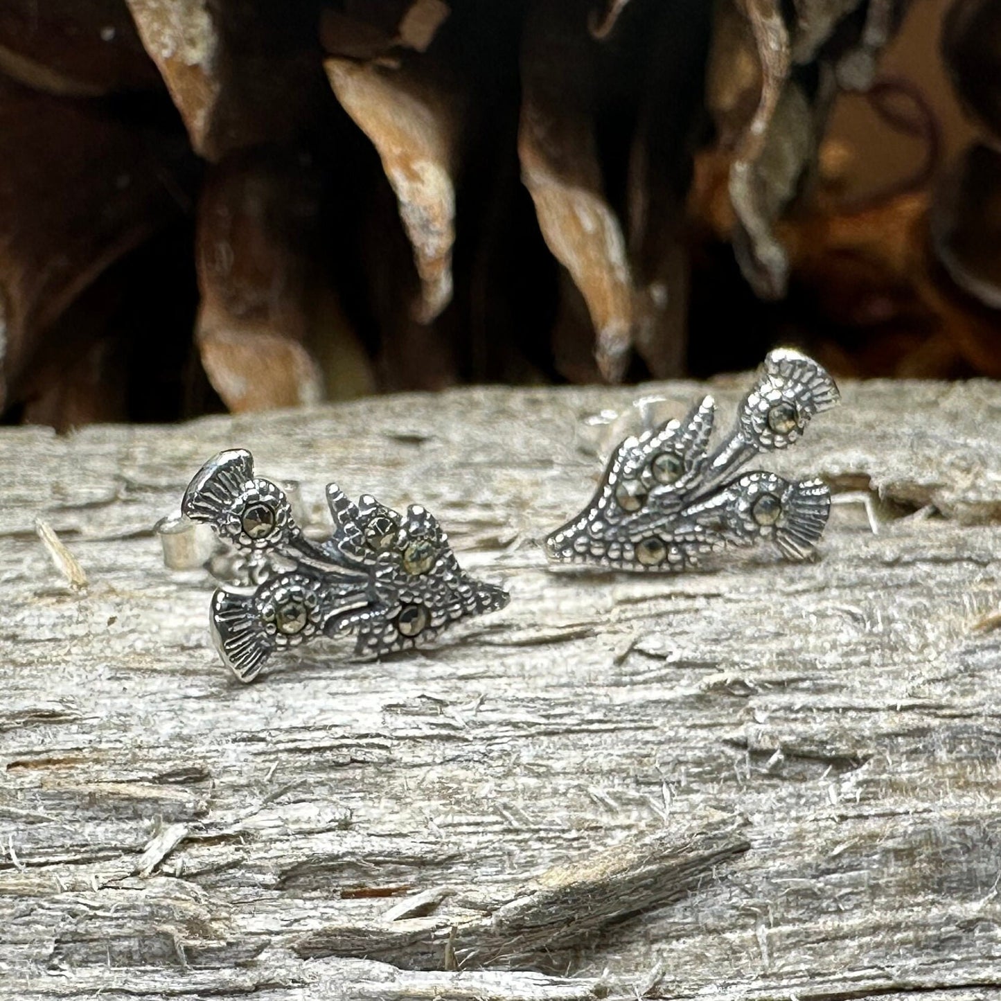 Thistle Stud Earrings, Celtic Earrings, Scotland Jewelry, Outlander Jewelry, Girlfriend Gift, Sister Gift, Mom Gift, Nature Jewelry