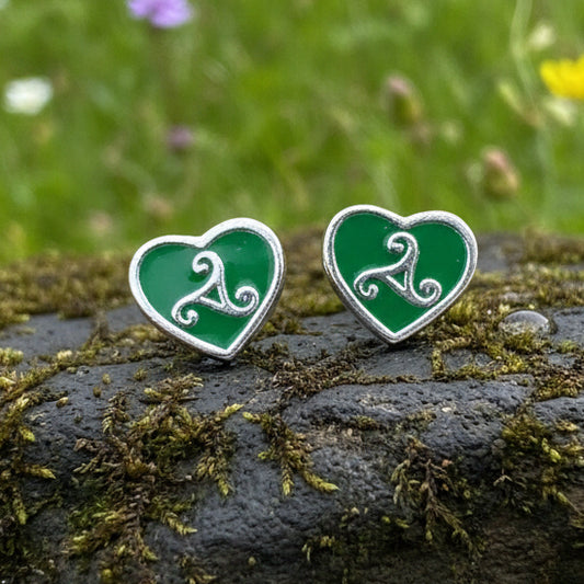 Celtic Spiral Earrings, Irish Stud Earrings, Triskele Jewelry, Celtic Jewelry, Irish Jewelry, Wiccan Jewelry, Celtic Earrings, Triple Spiral