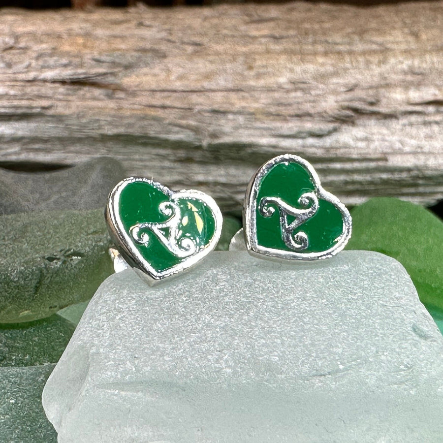 Celtic Spiral Earrings, Irish Stud Earrings, Triskele Jewelry, Celtic Jewelry, Irish Jewelry, Wiccan Jewelry, Celtic Earrings, Triple Spiral