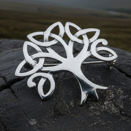 Tree Of Life Brooch, Celtic Pin, Yoga Jewelry, Anniversary Gift, Tree Jewelry, Nature Jewelry, Wiccan Jewelry, Bride Pin, Scarf Pin
