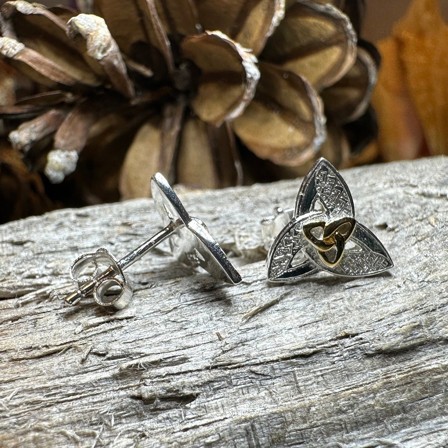 Trinity Knot Earrings, Celtic Knot Stud Earrings, Celtic Jewelry, Anniversary Gift, Irish Jewelry, Graduation Gift, Wiccan Scotland Jewelry