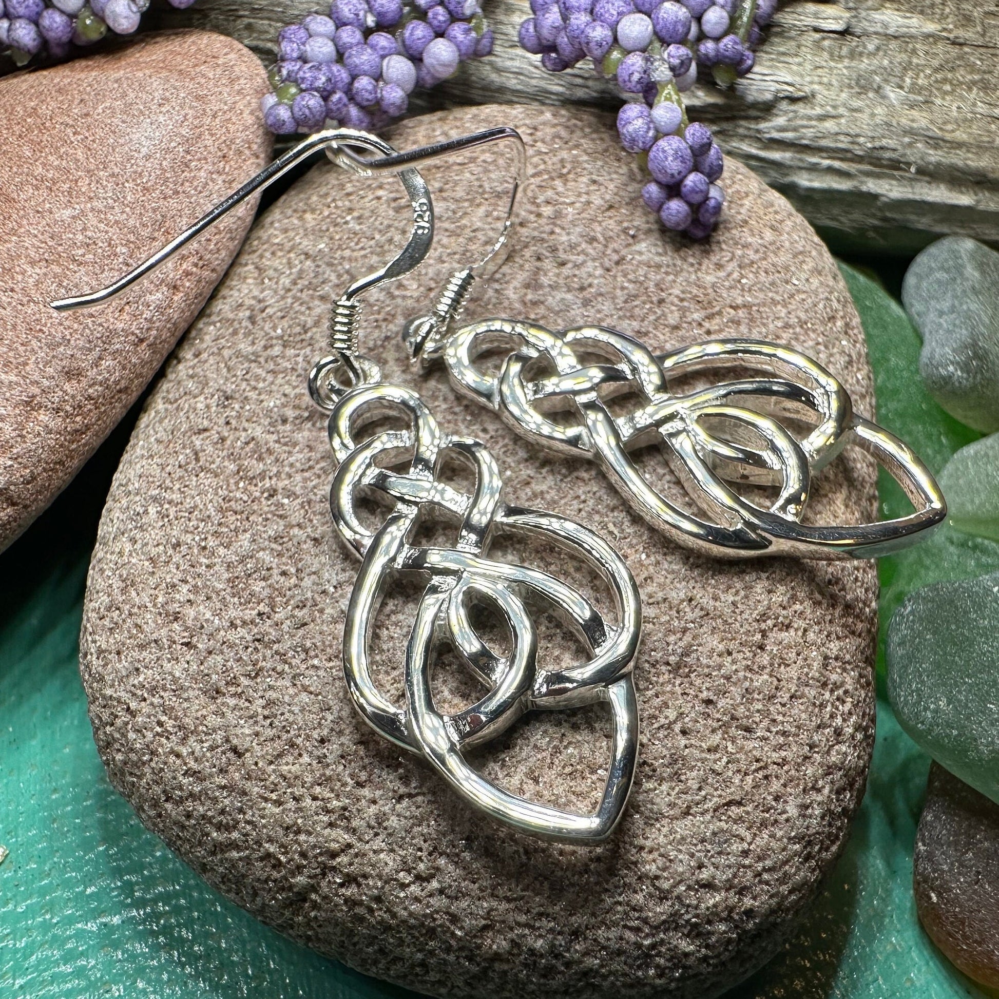 Celtic Earrings, Love Knot Earrings, Irish Jewelry, Ireland Gift, Scotland Jewelry, Mom Gift, Sister's Knot, Scottish Jewelry, Norse Jewelry