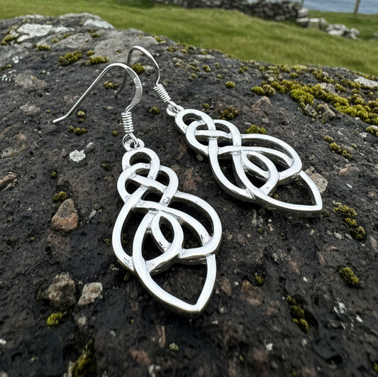 Celtic Earrings, Love Knot Earrings, Irish Jewelry, Ireland Gift, Scotland Jewelry, Mom Gift, Sister's Knot, Scottish Jewelry, Norse Jewelry
