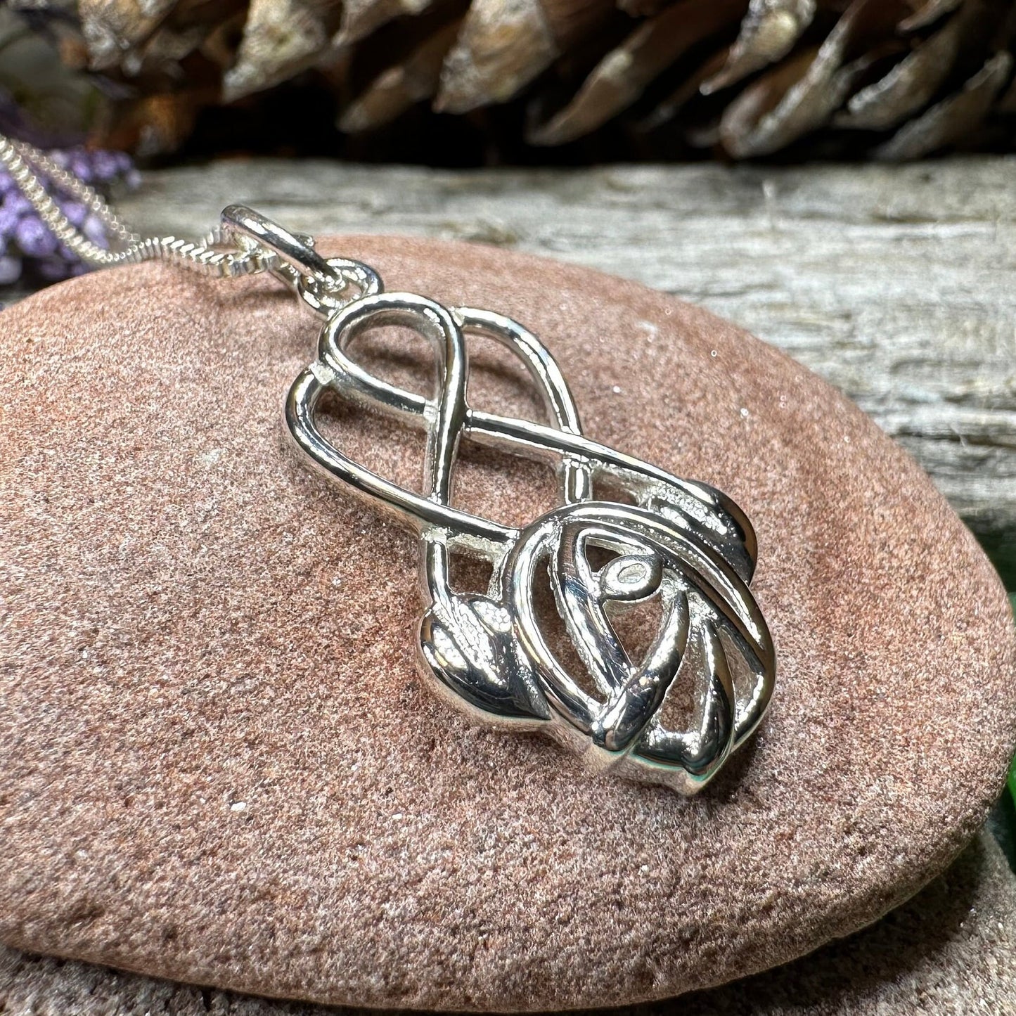 Mackintosh Rose Necklace, Scotland Jewelry, Celtic Jewelry, Rose Jewelry, Art Deco Pendant, Anniversary Gift, Scottish Necklace, Wife Gift