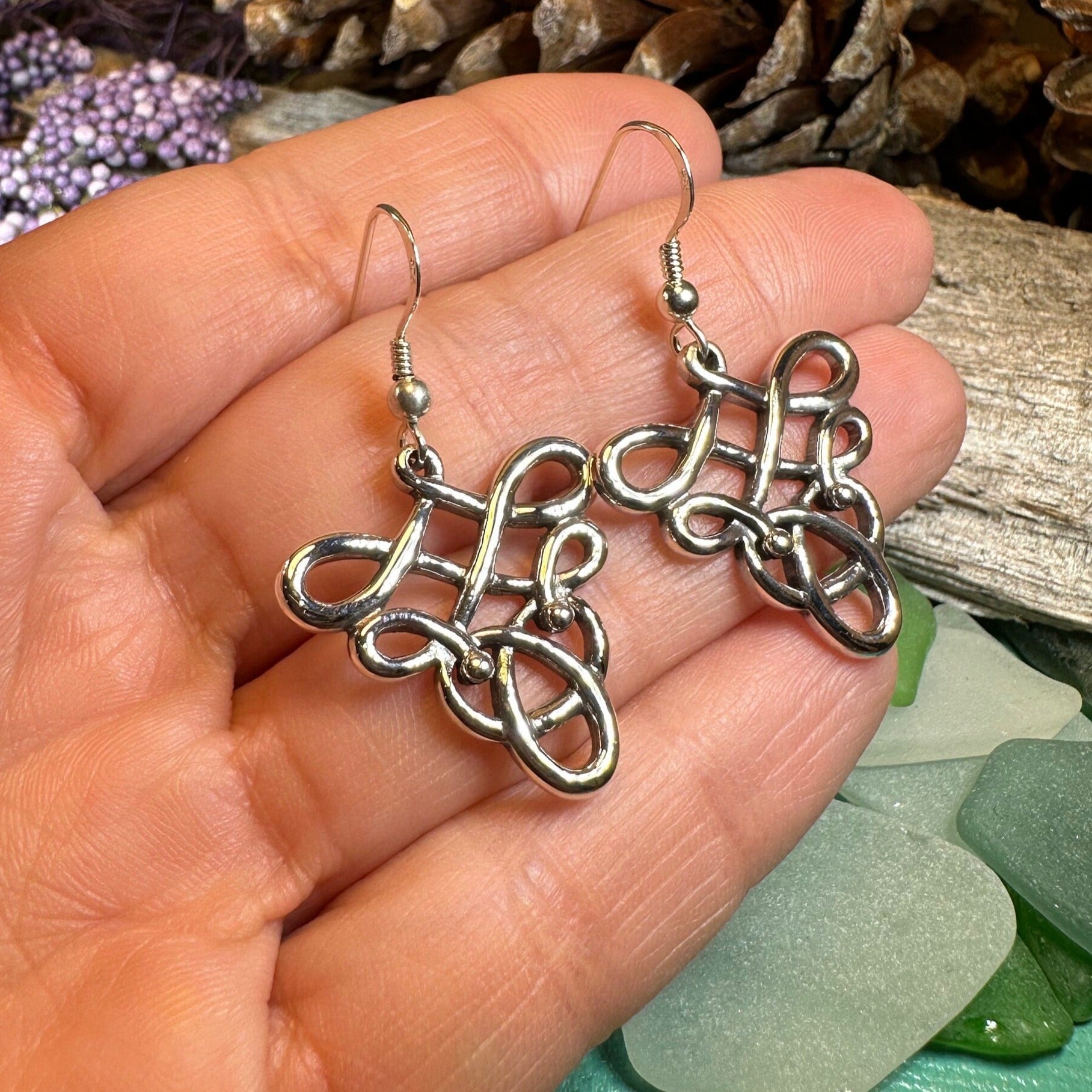 Nicollynne Celtic Knot Earrings — view 3