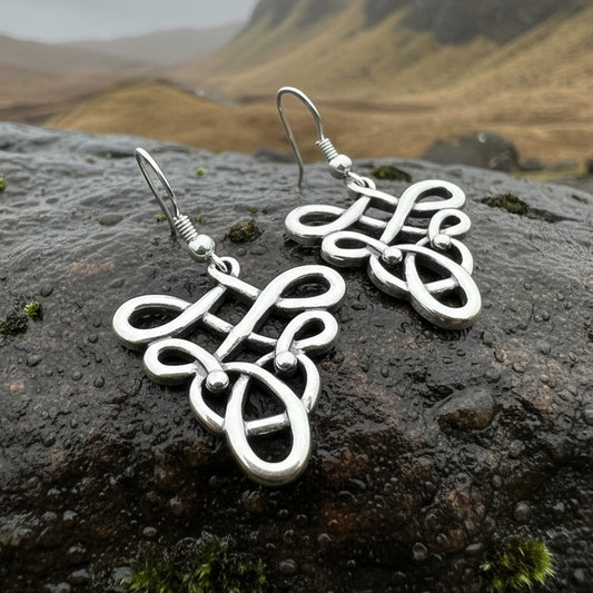 Celtic Knot Earrings, Irish Jewelry, Celtic Jewelry, Mom Gift, Anniversary Gift, Scotland Jewelry, Wife Gift, Love Knot Jewelry, Sister Gift