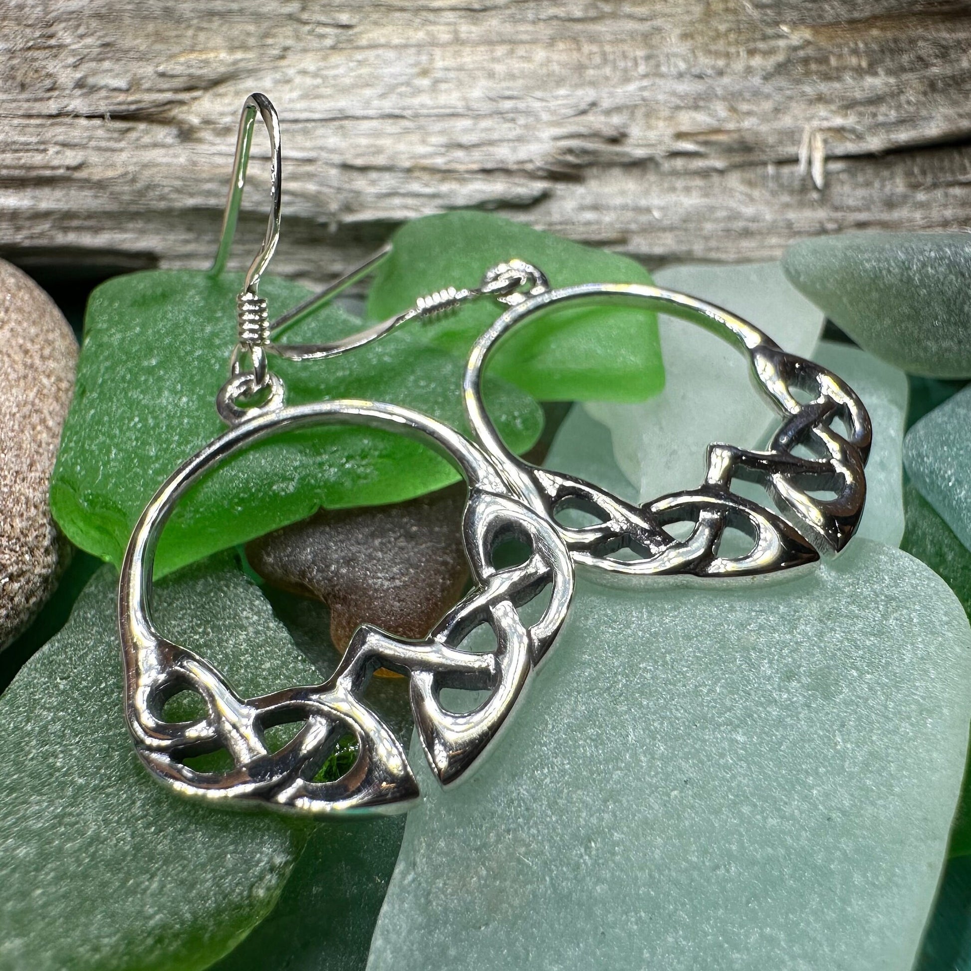 Celtic Knot Earrings, Irish Jewelry, Silver Celtic Jewelry, Mom Gift, Anniversary Gift, Scottish Jewelry, Wife Gift, Love Knot Jewelry