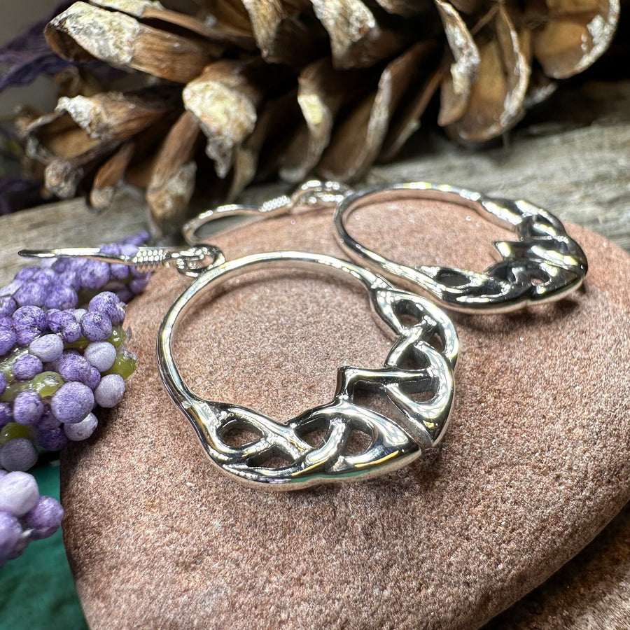 Celtic Knot Earrings, Irish Jewelry, Silver Celtic Jewelry, Mom Gift, Anniversary Gift, Scottish Jewelry, Wife Gift, Love Knot Jewelry