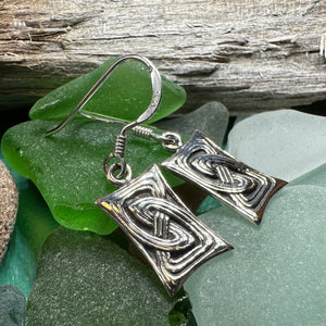 Celtic Knot Earrings, Celtic Jewelry, Irish Jewelry, Scotland Jewelry, Sterling Silver, Pagan Jewelry, Scottish Jewelry, Anniversary Gift