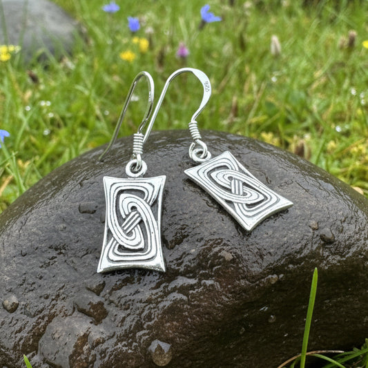 Celtic Knot Earrings, Celtic Jewelry, Irish Jewelry, Scotland Jewelry, Sterling Silver, Pagan Jewelry, Scottish Jewelry, Anniversary Gift