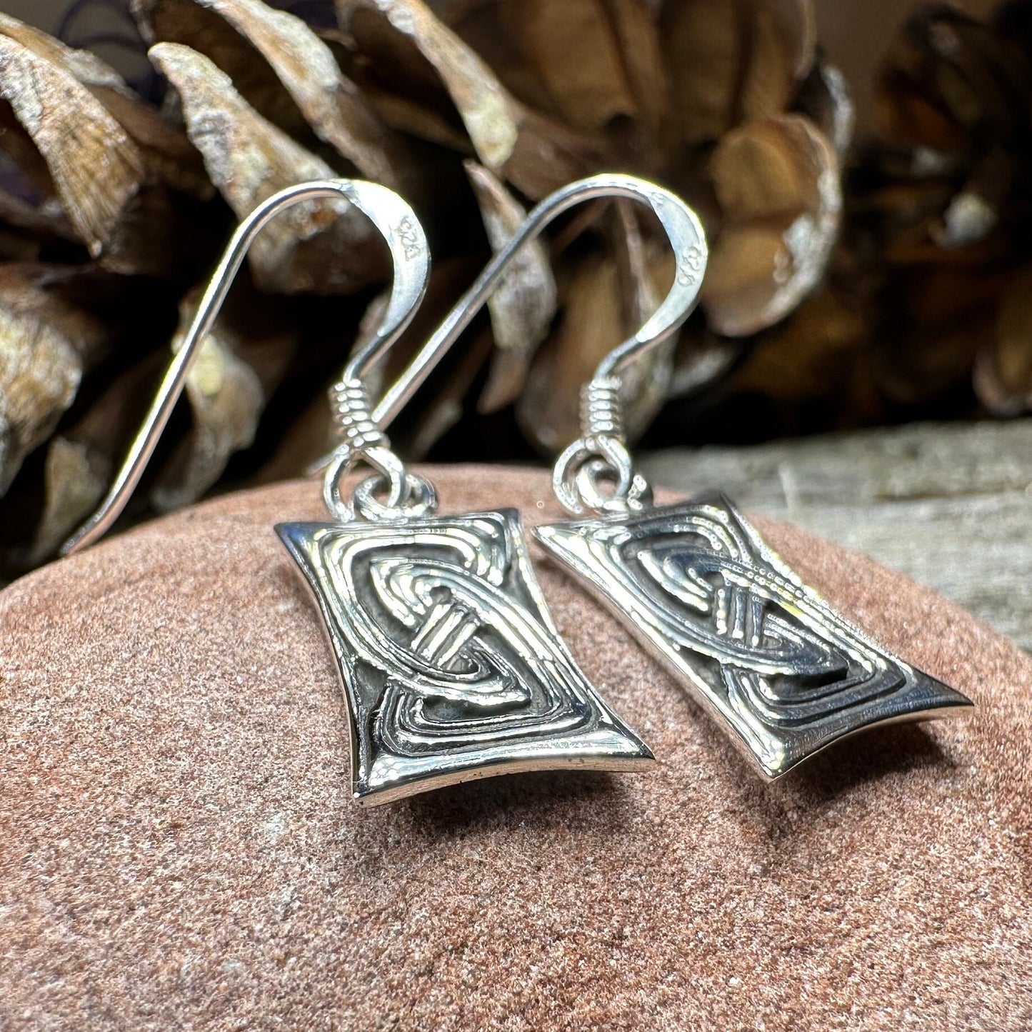 Celtic Knot Earrings, Celtic Jewelry, Irish Jewelry, Scotland Jewelry, Sterling Silver, Pagan Jewelry, Scottish Jewelry, Anniversary Gift
