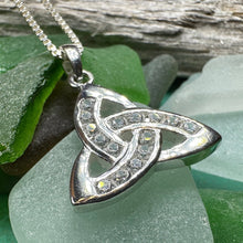 Load image into Gallery viewer, Trinity Knot Necklace, Celtic Jewelry, Irish Pendant, Triquetra Pendant, Celtic Knot Jewelry, Bridal Jewelry, Anniversary Gift, Ireland Gift
