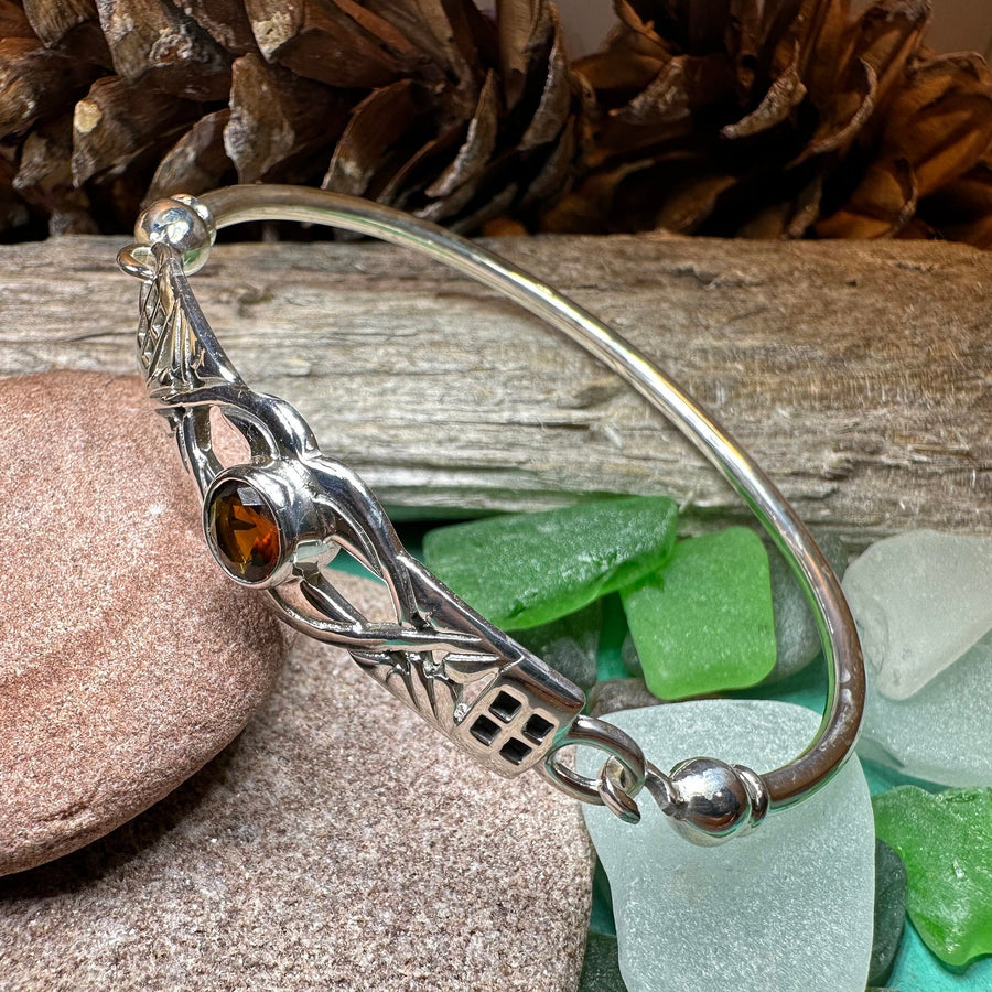Mackintosh Bracelet, Celtic Jewelry, Scottish Bangle Bracelet, Art Deco Jewelry, Celtic Knot Bracelet, Scotland Gift, Silver Wife Gift