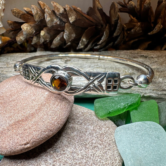 Mackintosh Bracelet, Celtic Jewelry, Scottish Bangle Bracelet, Art Deco Jewelry, Celtic Knot Bracelet, Scotland Gift, Silver Wife Gift