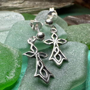 Celtic Cross Earrings, Irish Cross, Religious Jewelry, Post Earrings, Christian Jewelry, Bridal Jewelry, Confirmation Gift, Ireland Gift