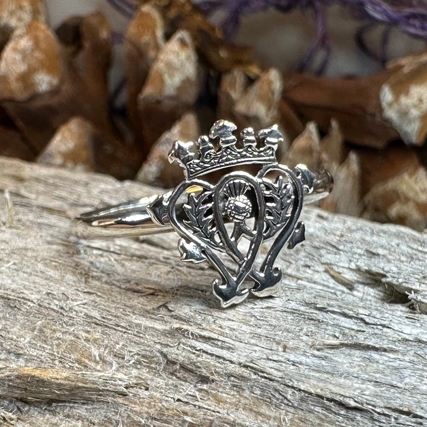 Classic Thistle Luckenbooth Ring — view 7