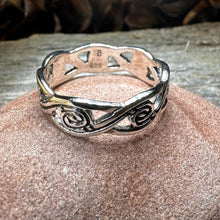 Load image into Gallery viewer, Triple Spiral Ring, Celtic Ring, Irish Jewelry, Celtic Knot Jewelry, Irish Ring, Irish Dance Gift, Celtic Spiral, Pagan Ring, Wiccan Ring
