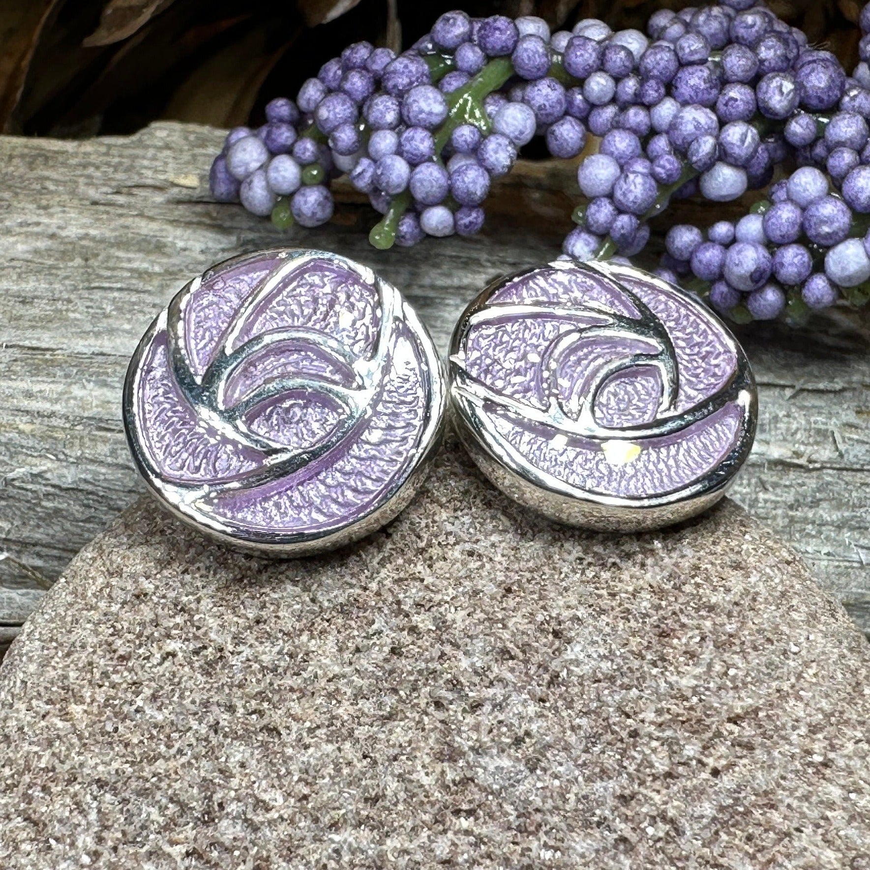 Rose Earrings, Scotland Jewelry, Mackintosh Post Earrings, Art Deco Jewelry, Anniversary Gift, Flower Earrings, Nature Jewelry, Pink Enamel