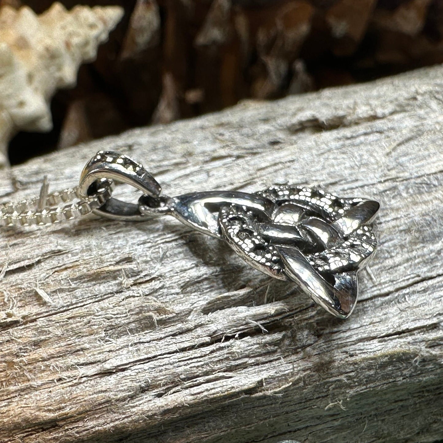 Trinity Knot Necklace, Celtic Pendant, Irish Jewelry, Scotland Jewelry, Triquetra Pendant, Norse Jewelry, Anniversary Gift, Marcasite Gift