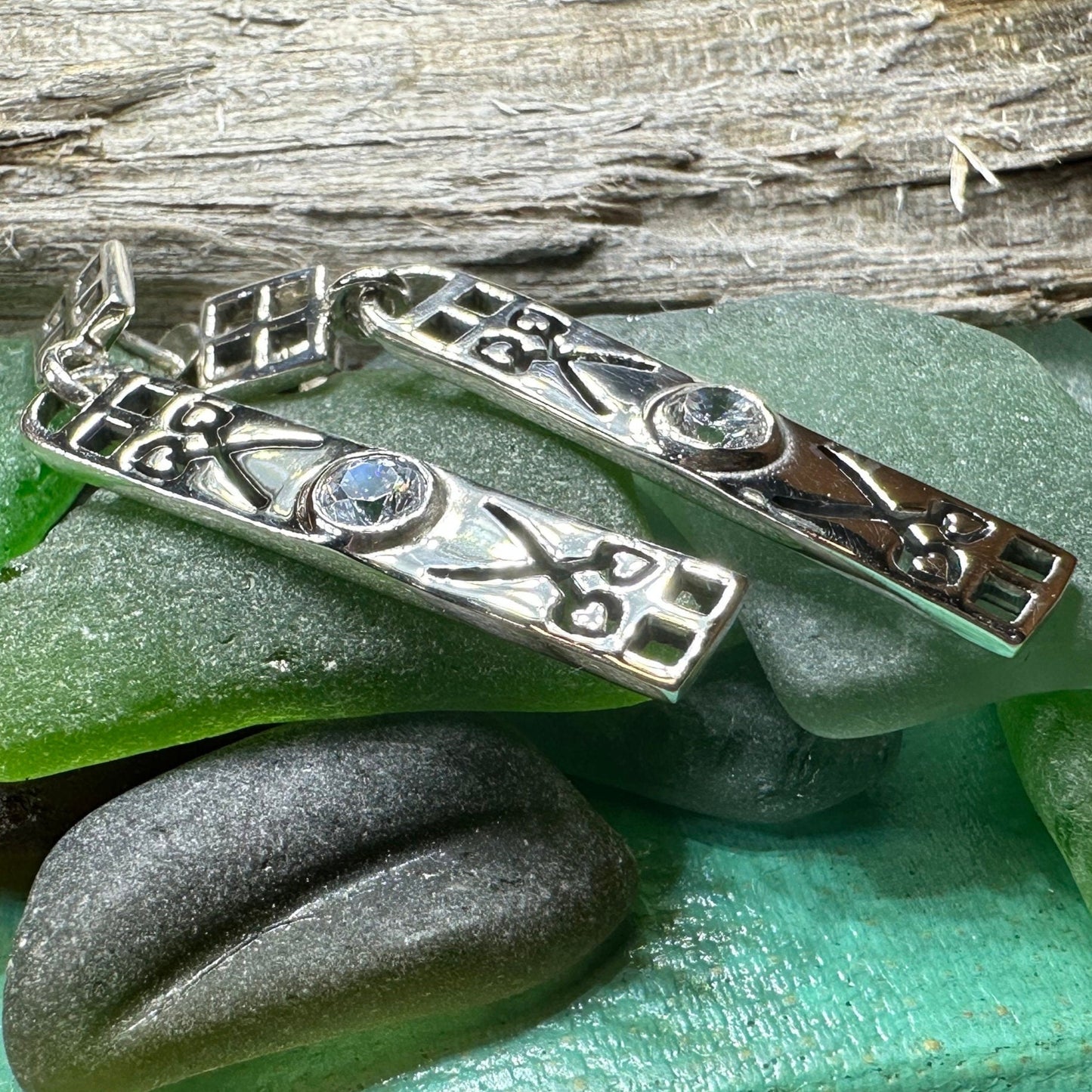 Scottish Art Deco Women's Earrings in Sterling Silver — view 9
