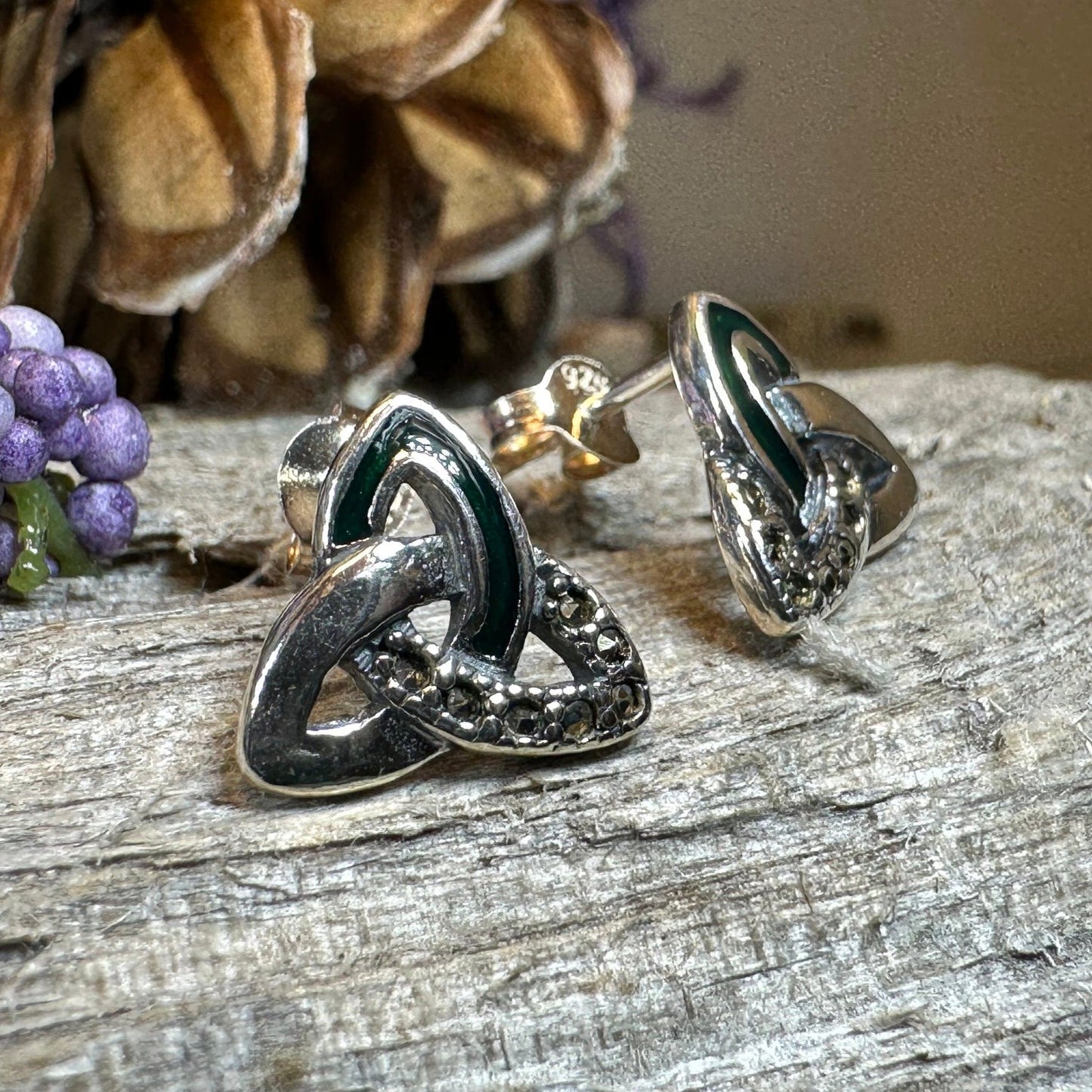 Celtic Knot Earrings, Irish Jewelry, Celtic Jewelry, Trinity Knot Post Earrings, Norse Jewelry, Triquetra Stud Earrings, Ireland Earrings