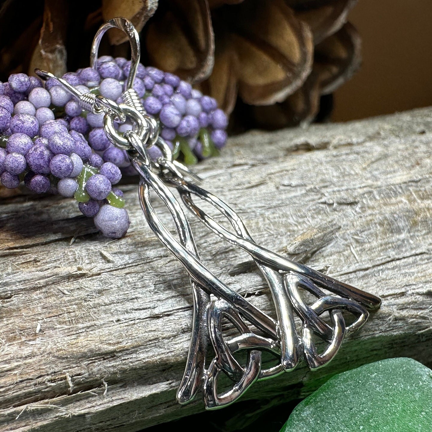 Celtic Knot Earrings, Irish Jewelry, Scotland Jewelry, Ireland Gift, Anniversary Gift, Mom Gift, Wife Gift, Trinity Knot Drop Earrings