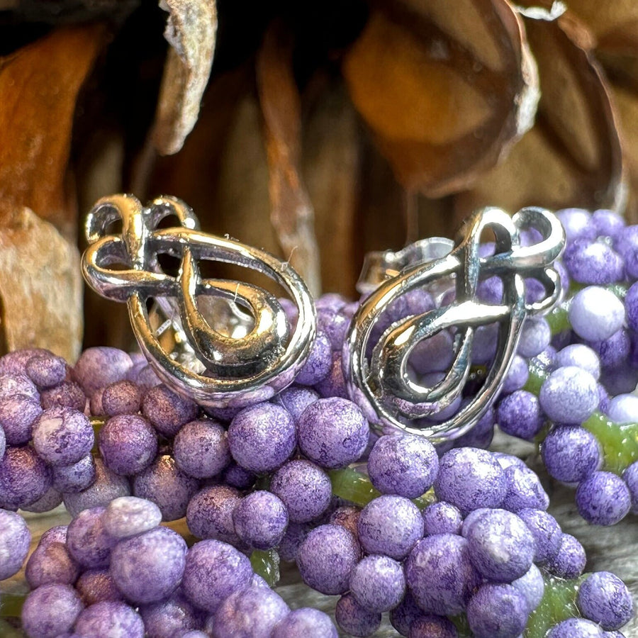 Celtic Knot Stud Earrings, Irish Jewelry, Celtic Jewelry, Anniversary Gift, Bridal Jewelry, Norse Jewelry, Yoga Jewelry, Wiccan Jewelry