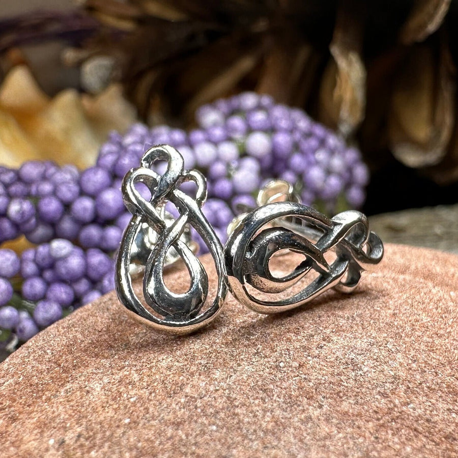 Celtic Knot Stud Earrings, Irish Jewelry, Celtic Jewelry, Anniversary Gift, Bridal Jewelry, Norse Jewelry, Yoga Jewelry, Wiccan Jewelry