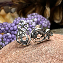 Load image into Gallery viewer, Celtic Knot Stud Earrings, Irish Jewelry, Celtic Jewelry, Anniversary Gift, Bridal Jewelry, Norse Jewelry, Yoga Jewelry, Wiccan Jewelry
