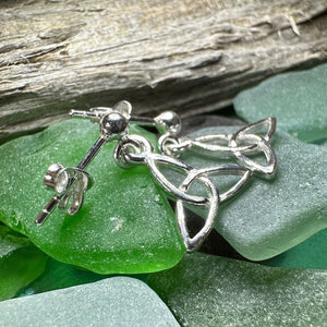Trinity Knot Earrings, Celtic Knot Jewelry, Irish Jewelry, Celtic Post Earrings, Graduation Gift, Silver Scottish Jewelry, Graduation Gift