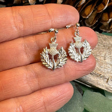 Load image into Gallery viewer, Realistic Thistle Earrings, Celtic Jewelry, Scotland Jewelry, Outlander Jewelry, Nature Jewelry, Thistle Jewelry, Post Earrings, Wife Gift

